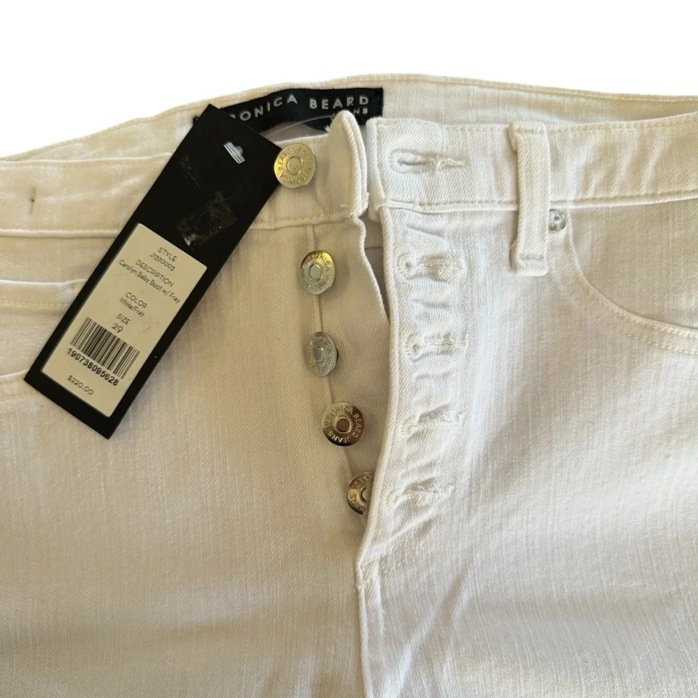 NWT Veronica Beard Carolyn Baby Boot With Fray Jeans Women’s Size 29 - Picture 9 of 16